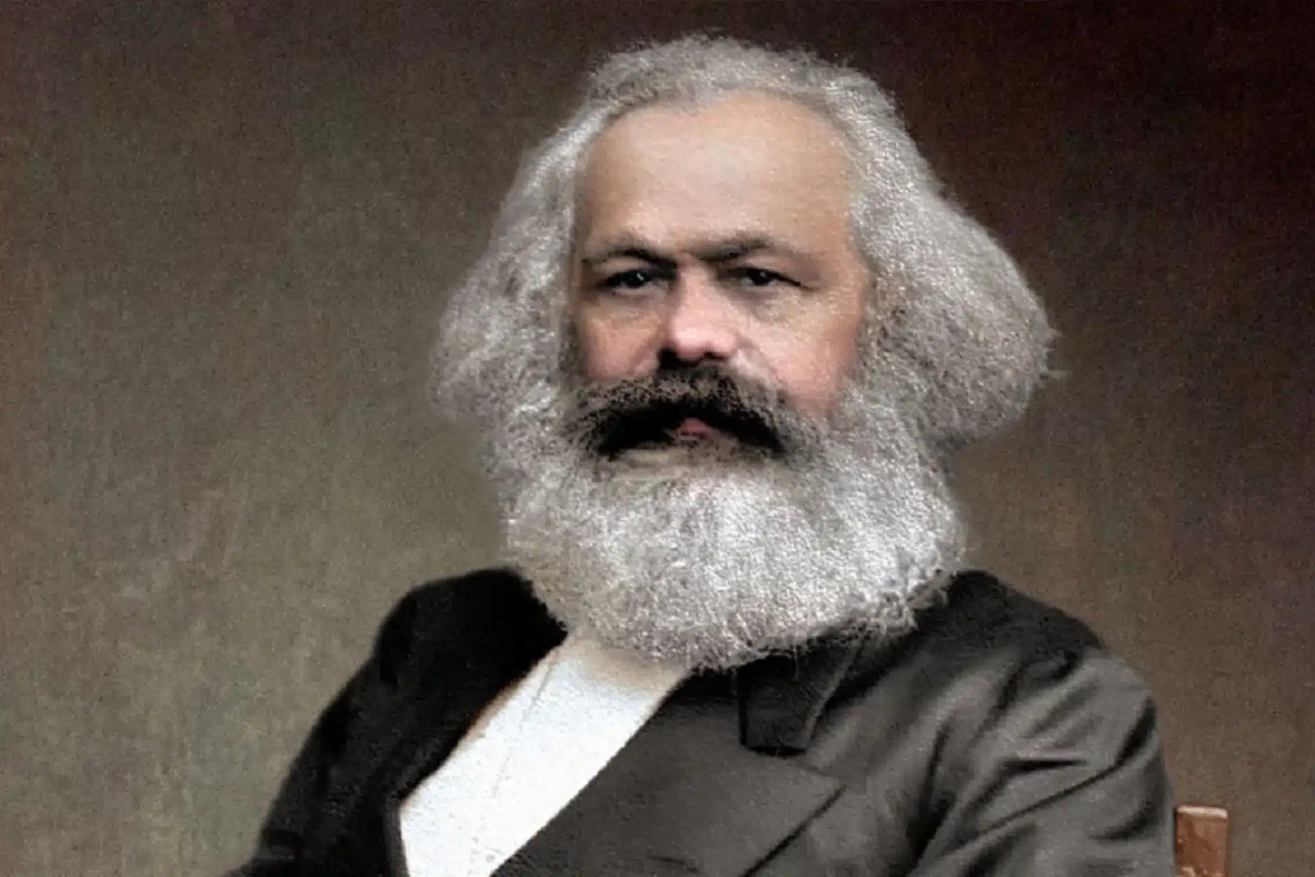 Portrait de Karl Marx en couleur - Thèses sur Feuerbach