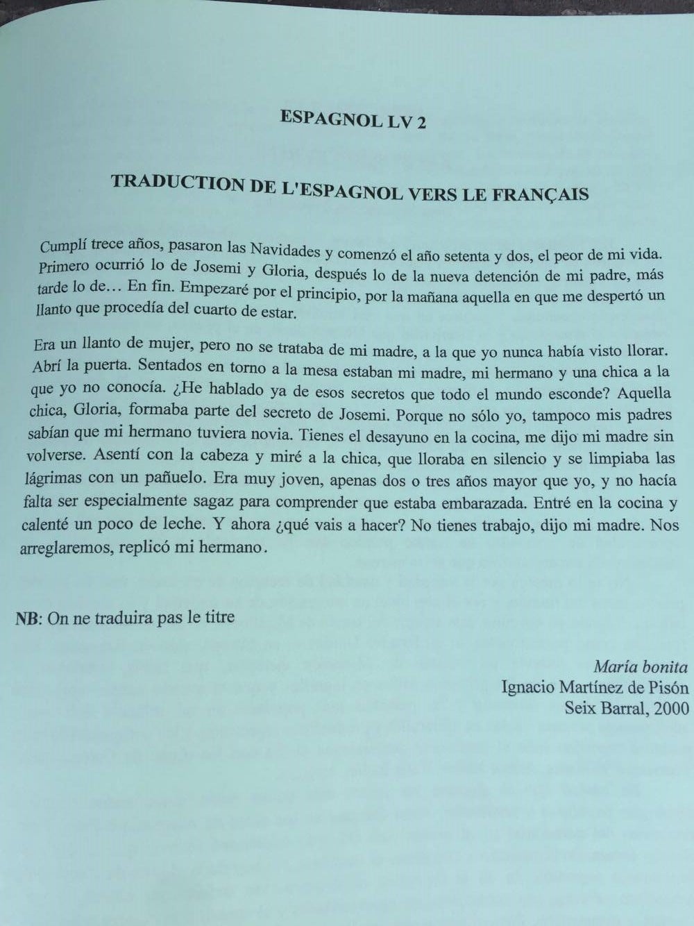 Sujet Espagnol LV2 CCIR 2016 - Page 2