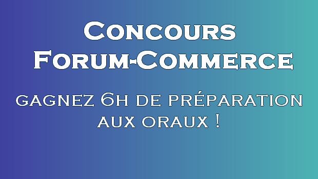 Concours de lancement de Forum-Commerce.com