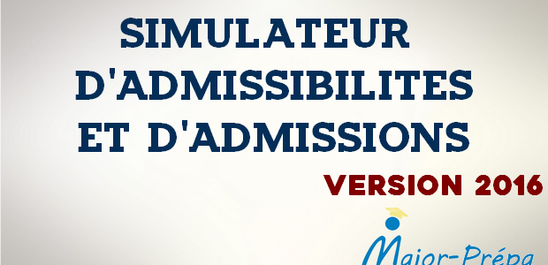 Simulateur d’admissibilités et d’admission – Version 2016