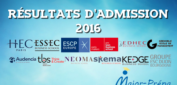 Dates et liens des résultats d’admissions 2016 BCE et Ecricome