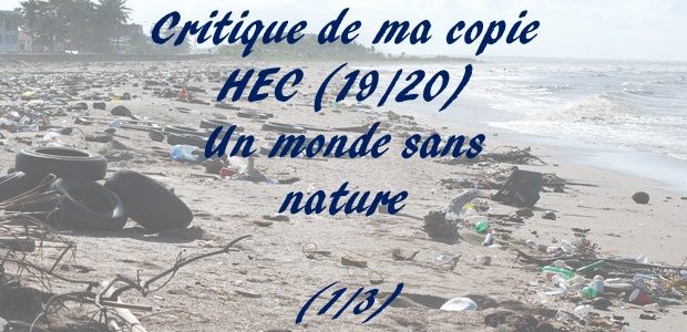 Critique de ma copie HEC notée 19/20 – Un monde sans nature (1)