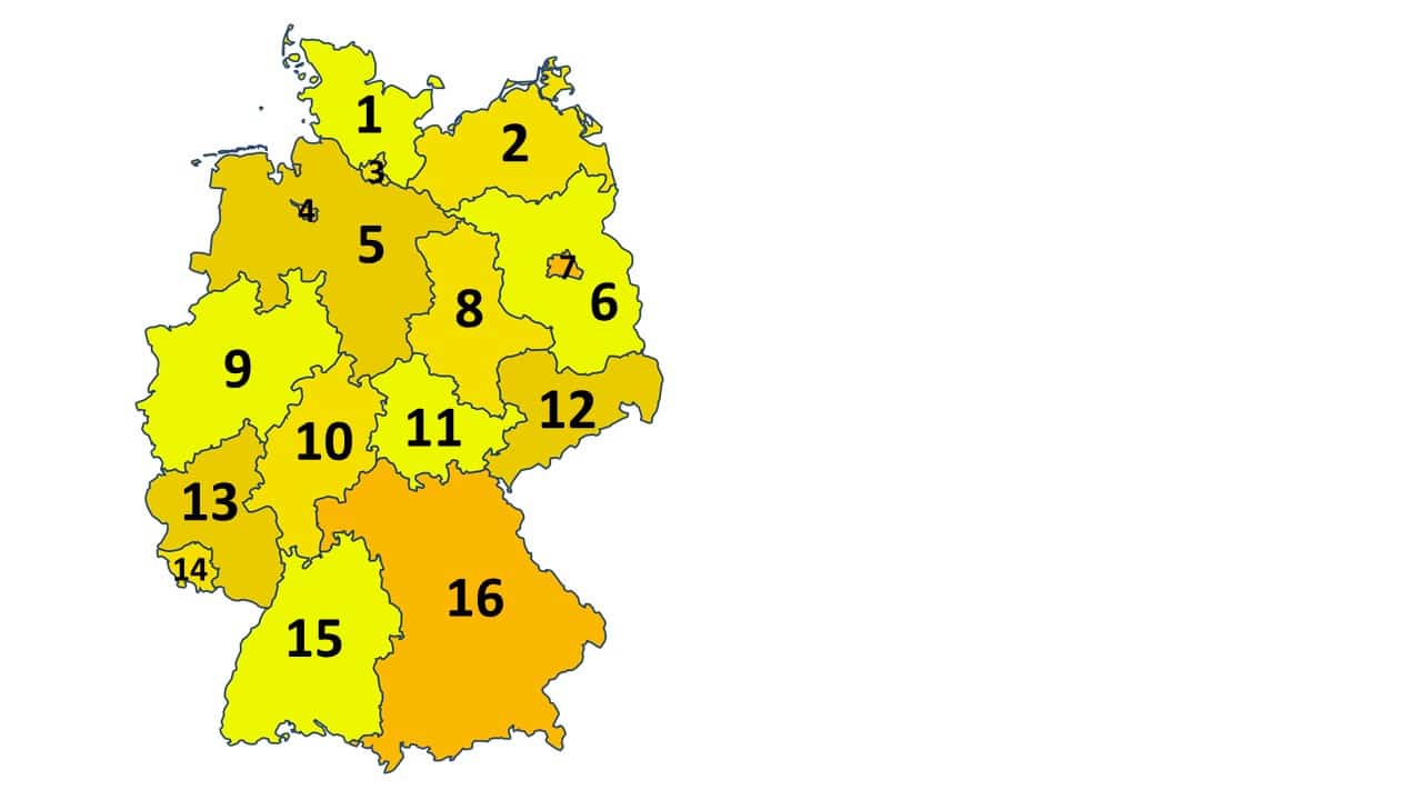 Quel Land est numéroté 1 ?