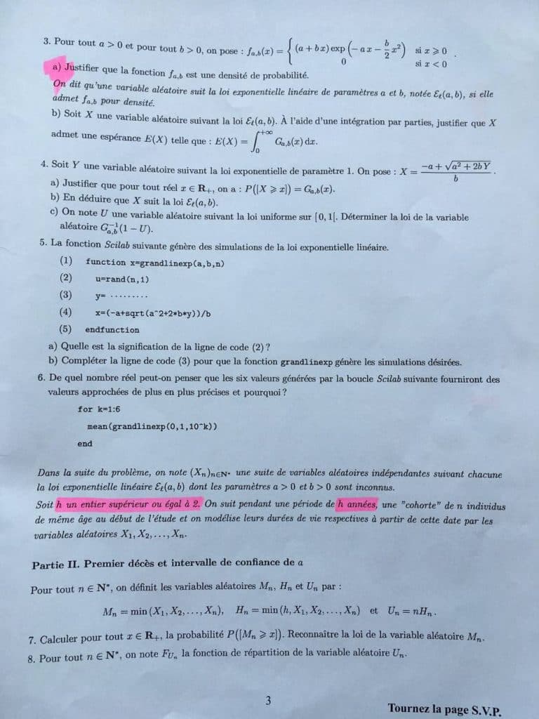 Maths HEC 2017 ECE - Sujet - Major Prépa