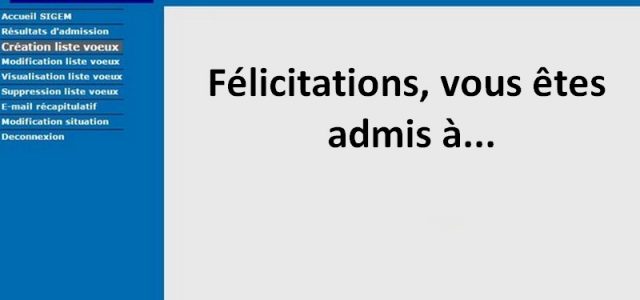 Tout comprendre sur la procédure d’admission SIGEM