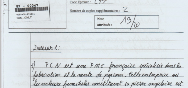 Analyse de copie Management HEC notée 19/20