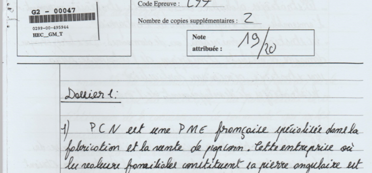 Analyse de copie Management HEC notée 19/20