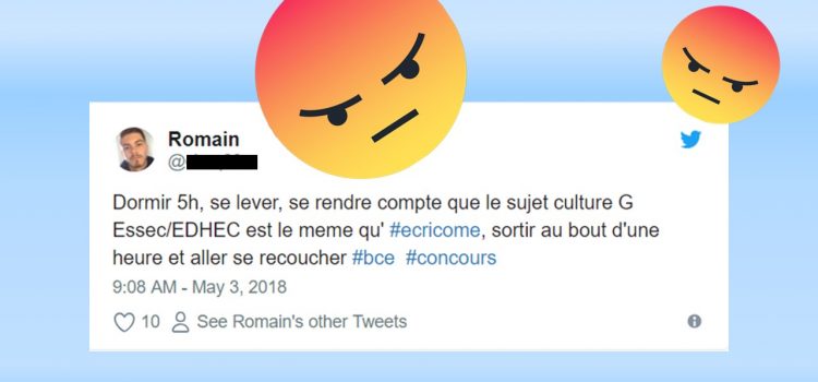 Top tweets du concours BCE 2018