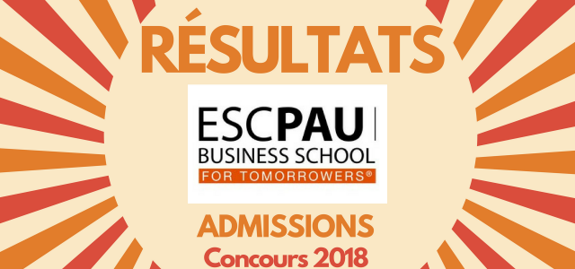 Résultats d’admissions ESC Pau 2018