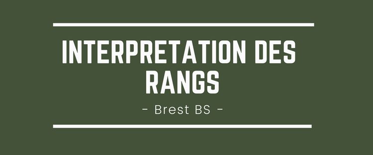 Interpréter son rang Brest BS 2018