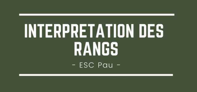 Interpréter son rang ESC Pau 2018