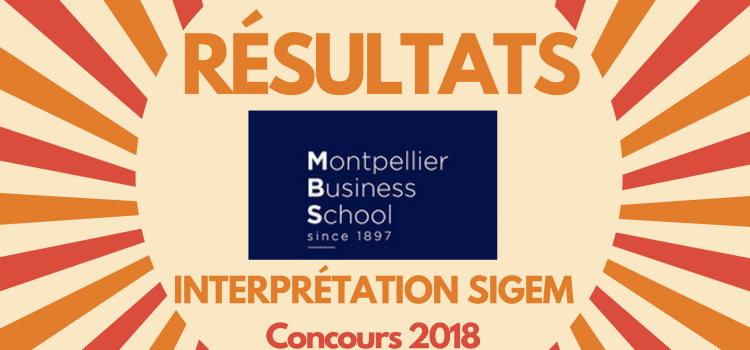 Interpréter son rang Montpellier BS 2018