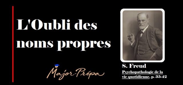 Freud, L’Oubli des noms propres