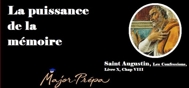 Saint Augustin, La puissance de la mémoire