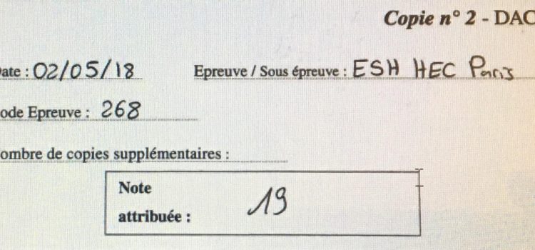 Copie d’ESH HEC 2018 19/20 – Conseils et méthodes