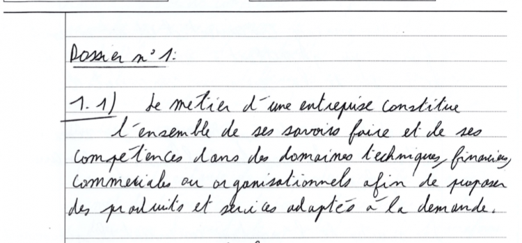 Analyse d’une copie de Management notée 19/20