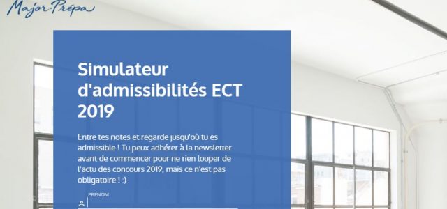 Simulateur d’admissibilités 2019 – ECT