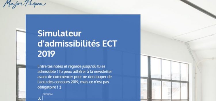 Simulateur d’admissibilités 2019 – ECT