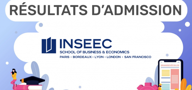 Résultats d’admission INSEEC SBE 2019