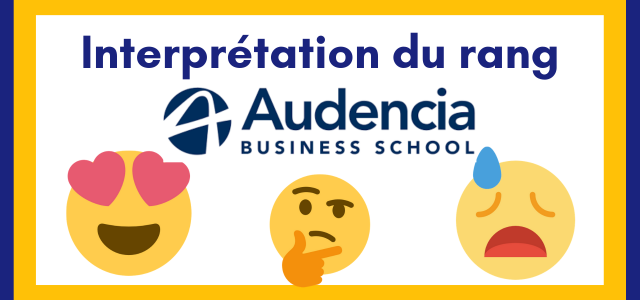 Interpréter son rang Audencia 2019