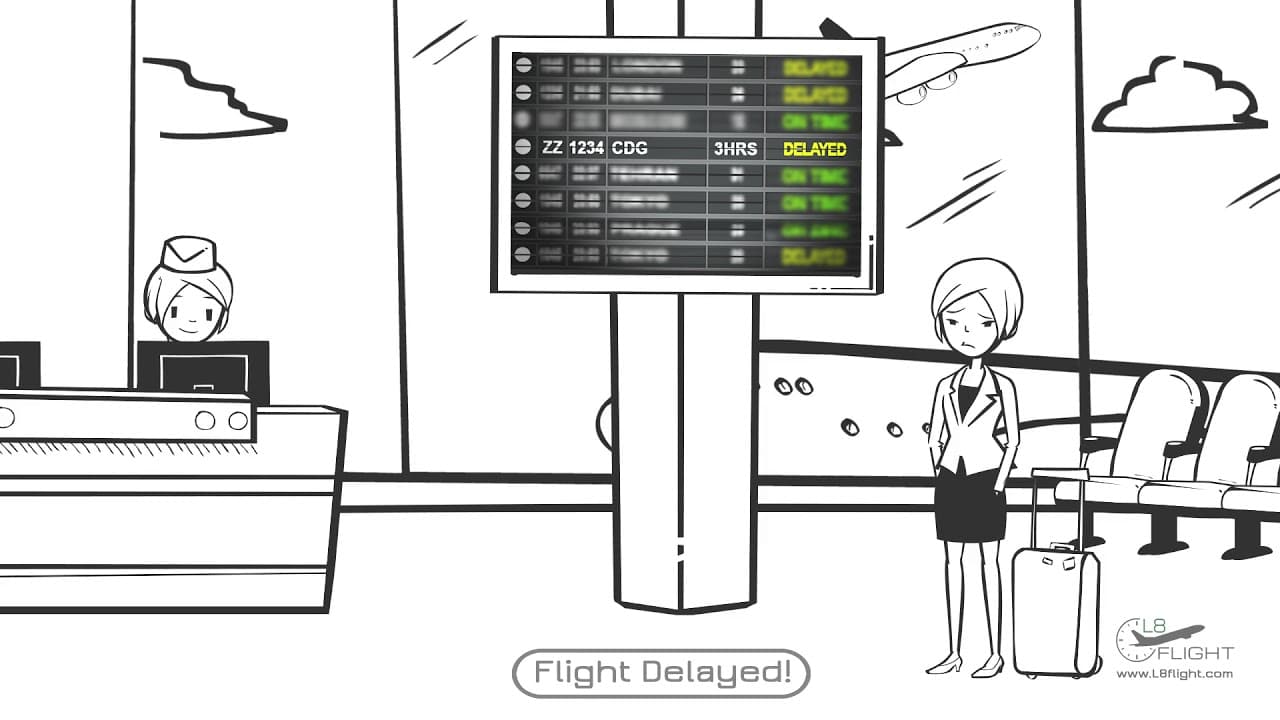 Traduisez : C’est une hôtesse de l’air qui m’a prévenue que la déviation du vol nous retarderait de deux heures au moins. Et maman qui se fait un sang d’encre à l’aéroport !