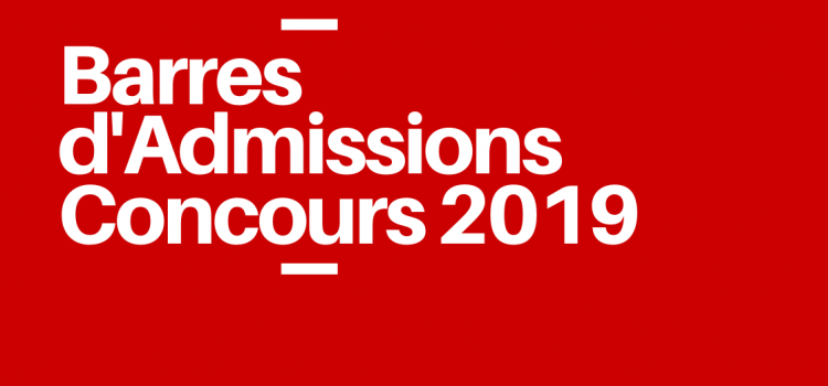 Barres d’admissions BCE et Ecricome 2019