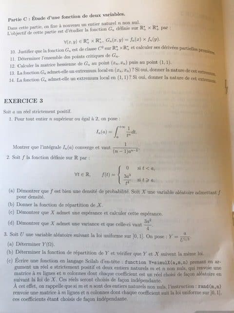 maths ecricome ece 2020