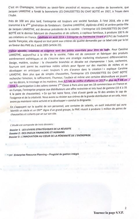 sujet management hec 2020 3
