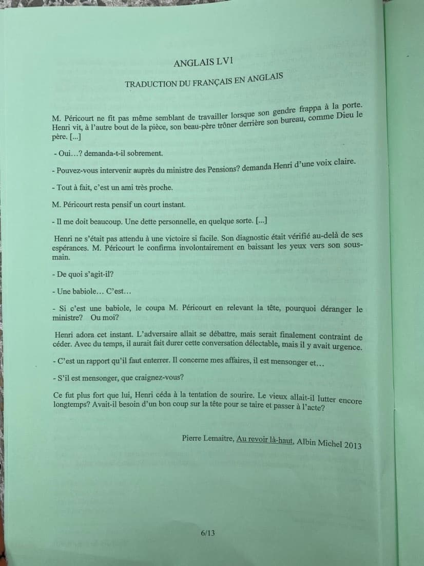 sujet LV1 anglais ELVi 2020 1 