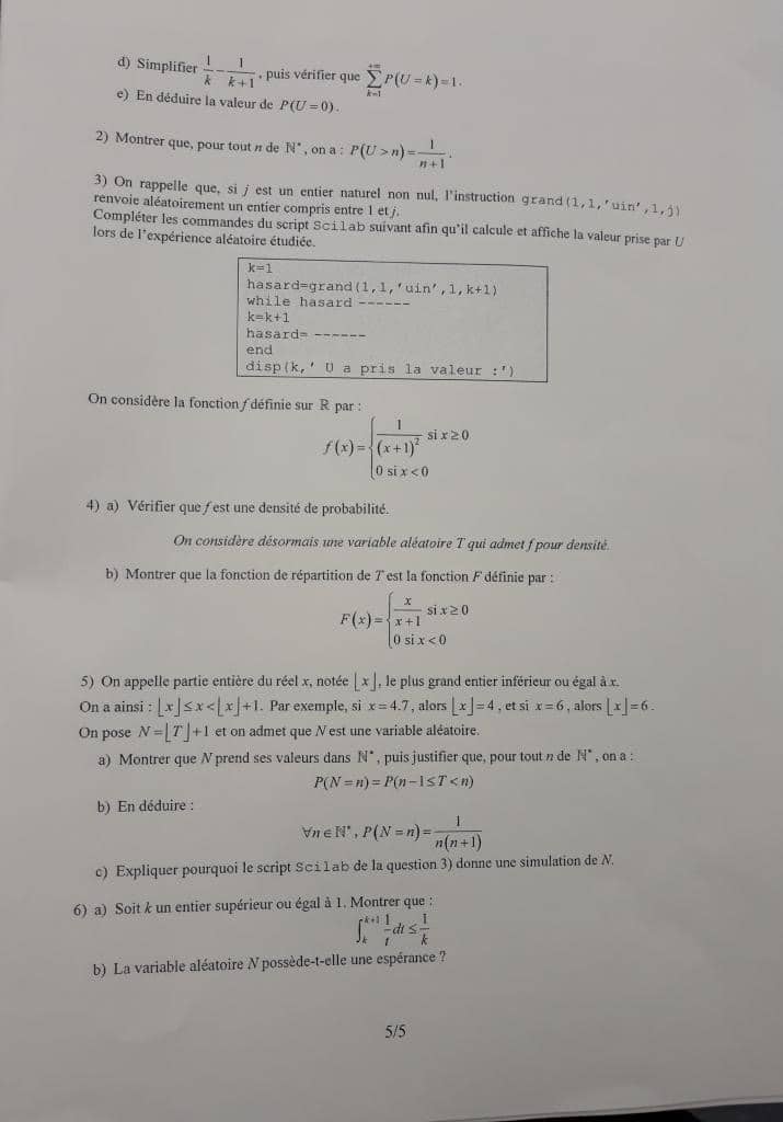 maths ESCP 2020 5