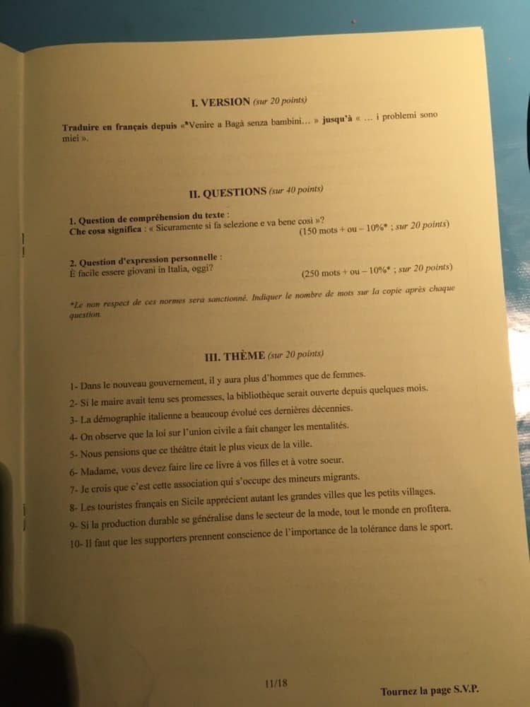 sujet lv2 IENA 2020 10