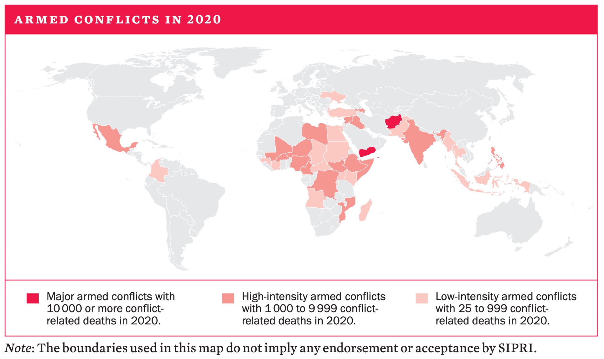 Conflits armés en cours de l'année 2020