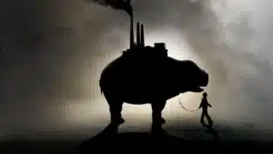 Scène du film Okja (2017), illustrant la relation entre l’humain et l’animal dans un monde dominé par l’industrie.