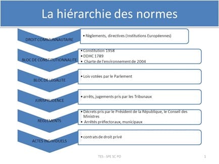 La hiérarchie des normes