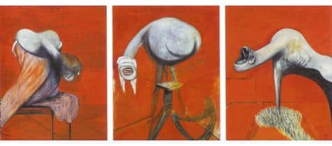 Francis Bacon, Three Studies for Figures at the Base of a Crucifixion, 1944