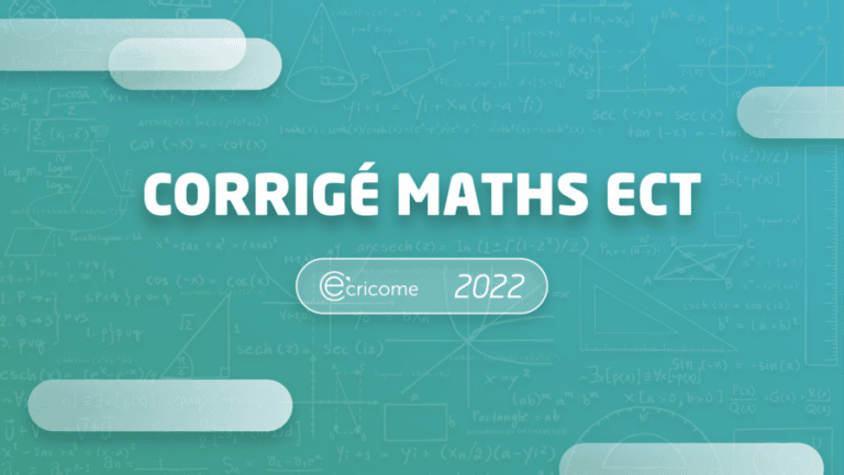 Sujet de maths approfondies ECRICOME 2024 - Major Prépa