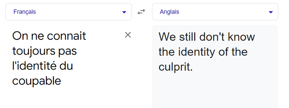 Extrait Google Translate