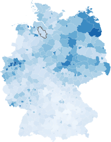 Taux de chômage en Allemagne (2018)