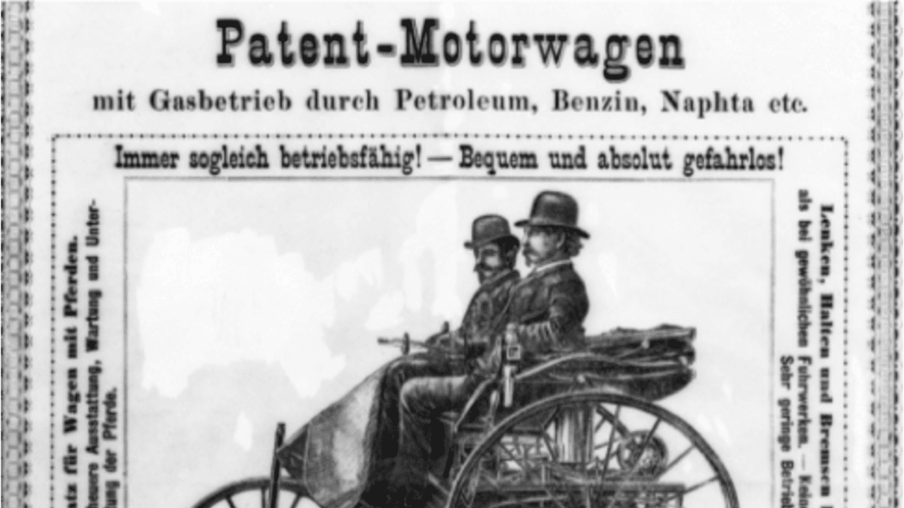 Un brevet allemand pour la première voiture
