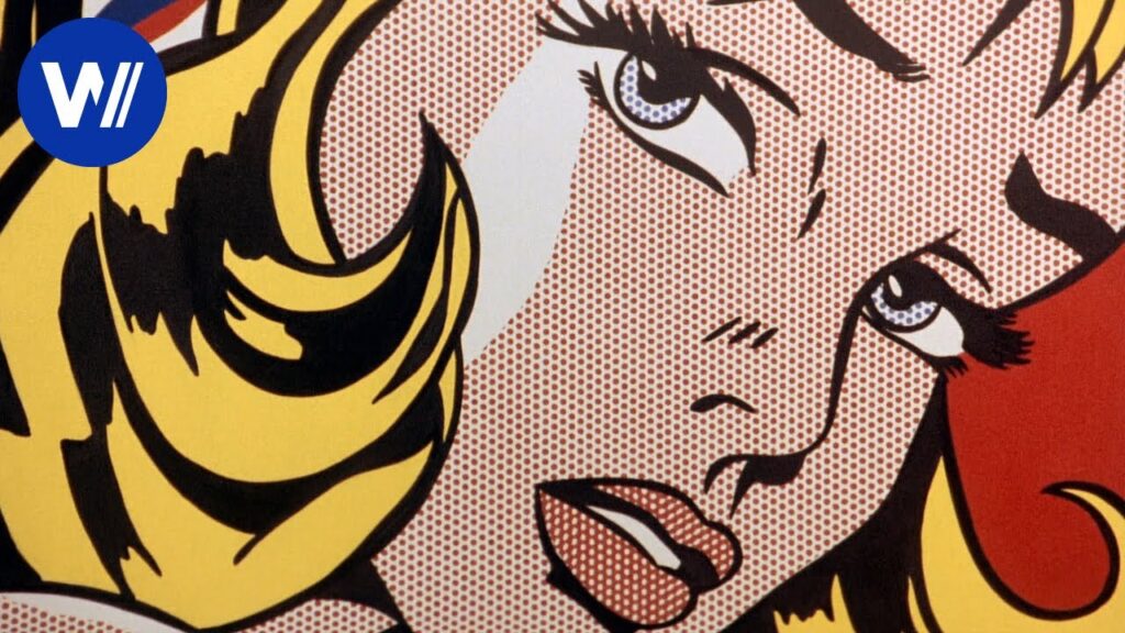 Peinture de Roy Lichtenstein représentant une femme en larmes dans le style bande dessinée, emblématique du Pop Art.