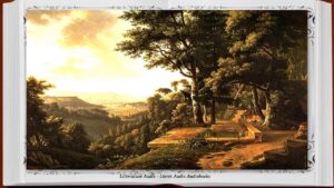 Peinture illustrant Jean-Jacques Rousseau dans la nature, inspirée des Rêveries du promeneur solitaire