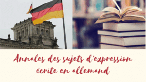 Les sujets d'expression écrite en allemand