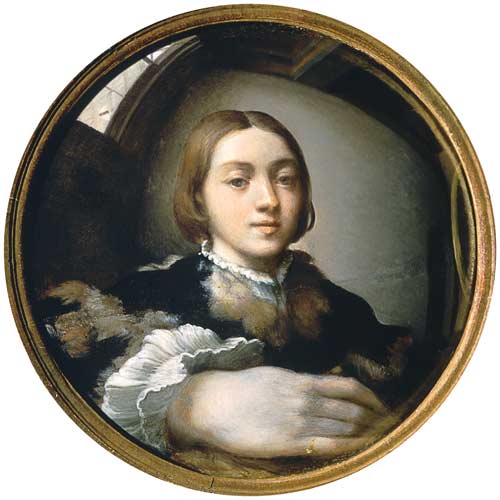 Autoportrait dans un miroir convexe (1524) de Parmigianino