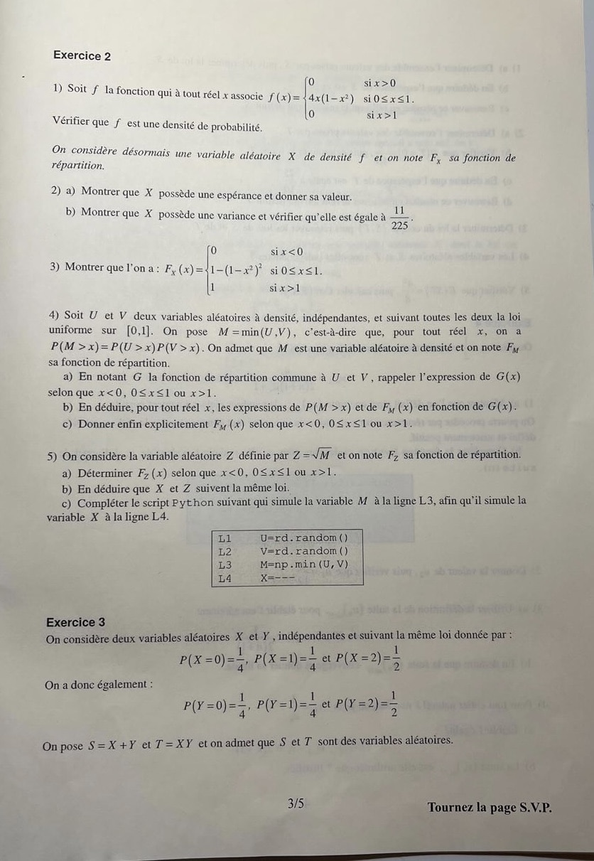 Sujet maths escp 2023 ECT 3/5