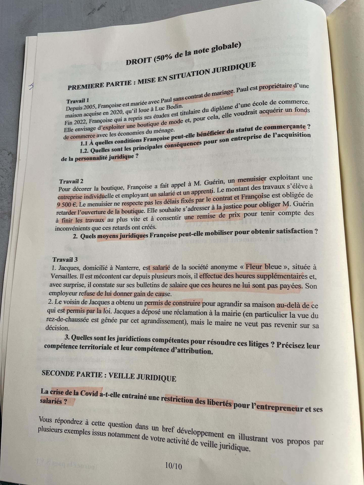 Sujet d'éco-droit ESSEC 2023 10/10