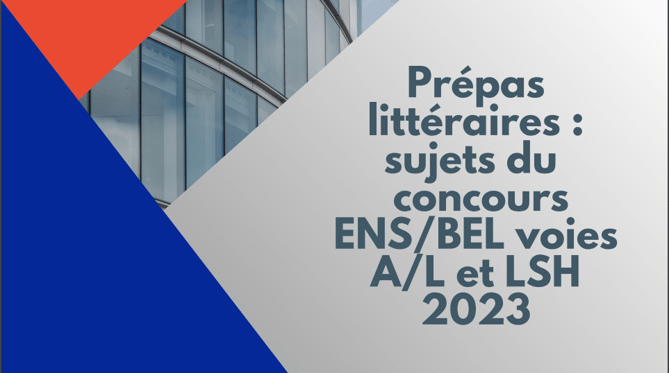 sujet concours bel