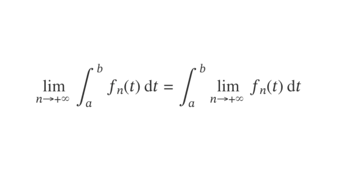 Major Signe Le passage à la limite sous le signe d'une intégrale : définition et ...