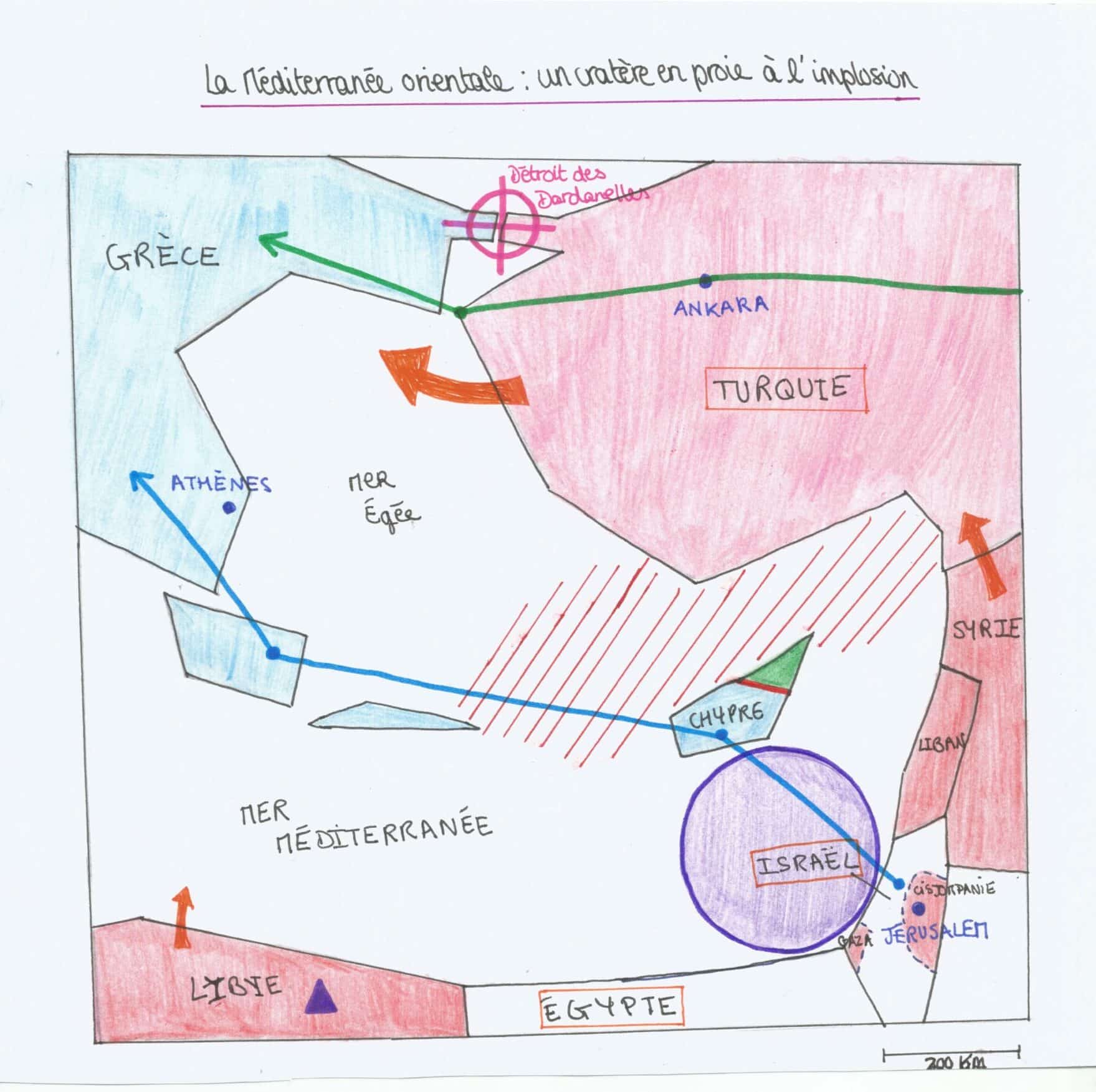 La Méditerranée orientale en proie à l'explosion - Croquis