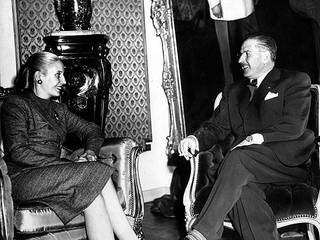 Eva Perón et Domingo Alfredo Mercante