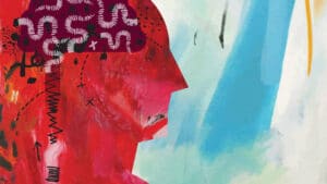 Représentation abstraite d’un cerveau humain symbolisant les pensées envahissantes associées aux phobies